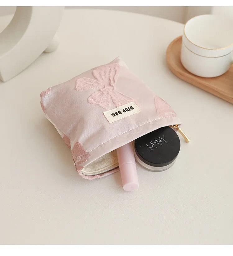 Pink Bow Small Pouch - ThePinkCases