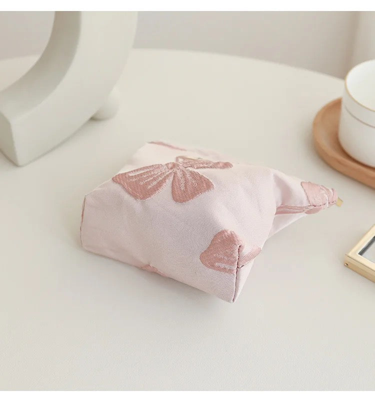 Pink Bow Small Pouch - ThePinkCases