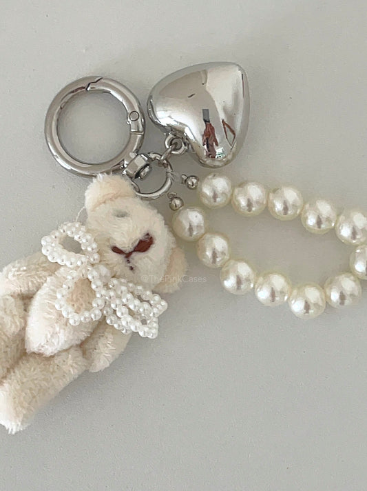 Cute bear Pearl Charm Strap - ThePinkCases