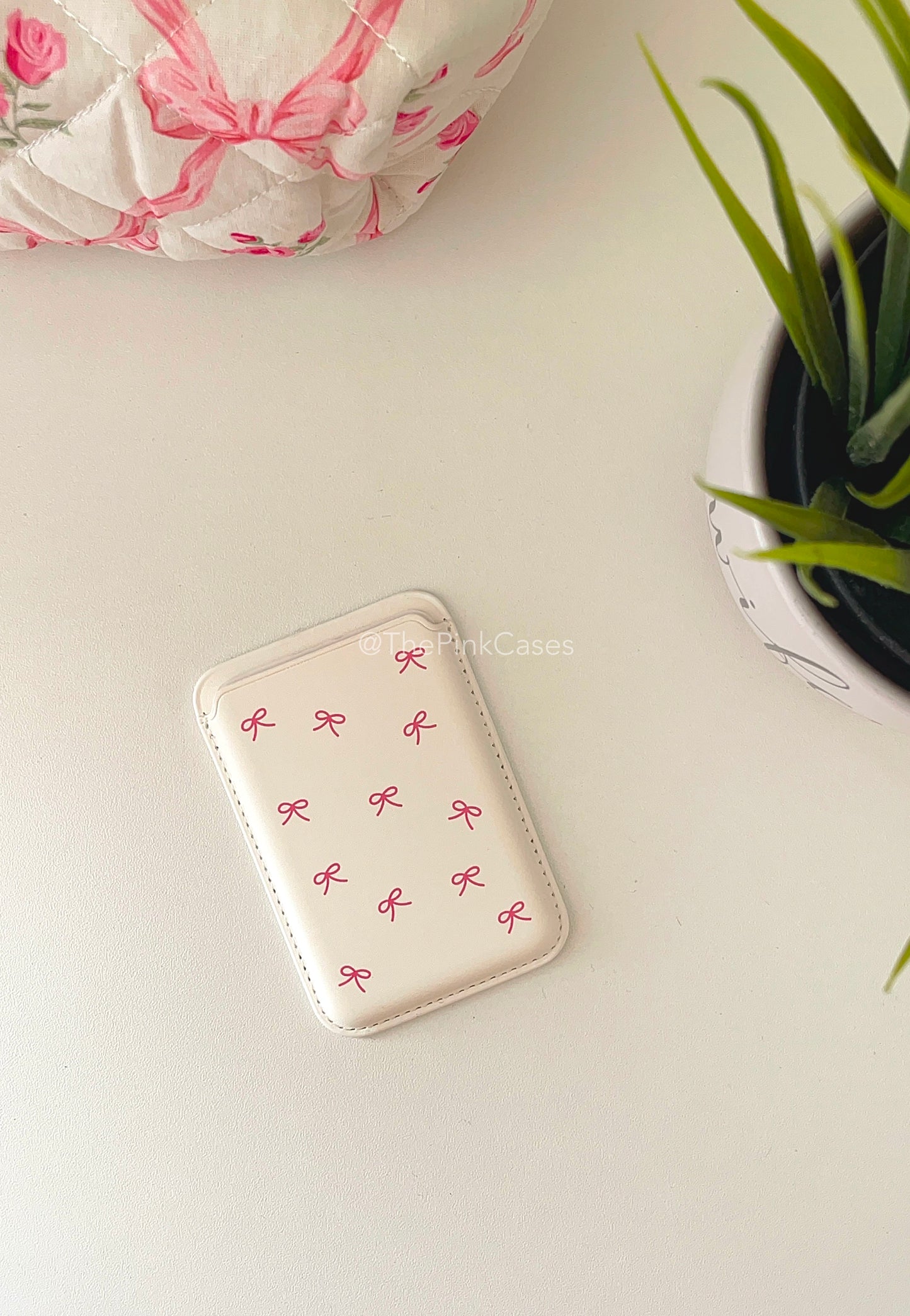 Ribbon MagSafe Card Holder - ThePinkCases